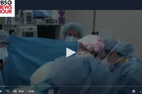 Video screen capture of a PBS News Hour video.