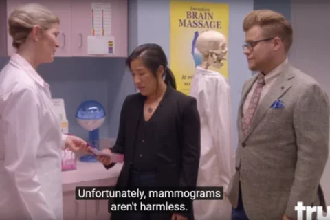 Video screen capture of a truTV episode featuring Dr. Joann G. Elmore.