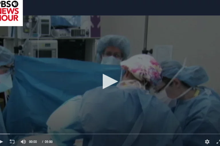Video screen capture of a PBS News Hour video.